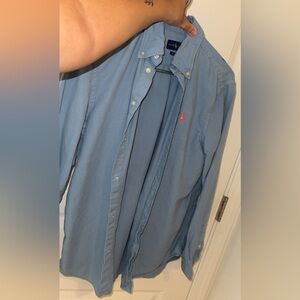 Ralph Lauren Classic Blue Shirt with Red Emblem